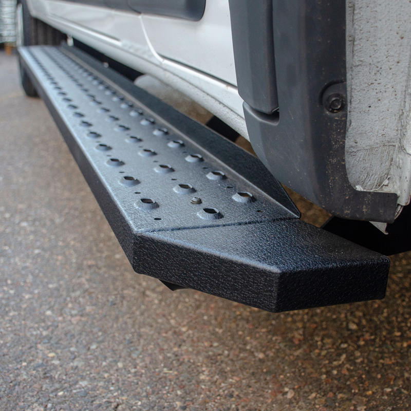 ARIES | RidgeStep 6-1/2" x 96", 36" Black Steel Running Boards