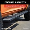 ARIES | AdvantEDGE 5-1/2" x 85" Black Aluminum Side Bars (No Brackets) - Chevrolet / Dodge / Ford / GMC / Honda / Nissan / Toyot
