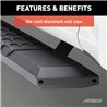 ARIES | AdvantEDGE 5-1/2" x 85" Black Aluminum Side Bars (No Brackets) - Chevrolet / Dodge / Ford / GMC / Honda / Nissan / Toyot