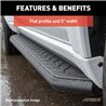 ARIES | AeroTread 5" x 76" Black Stainless Running Boards - Enclave / Traverse 3.6L / 2.0T 2018-2021 ARIES Step Bars