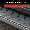 ARIES | AeroTread 5" x 73" Black Stainless Running Boards - Durango 3.6L / 5.7L / 6.4L 2011-2018