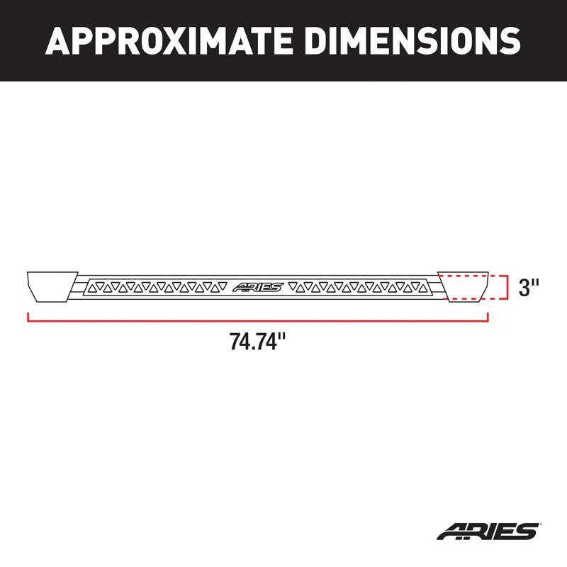 ARIES | Rocker Step Running Boards - Wrangler (JK) Unlimited 3.6L / 3.8L 2007-2018 ARIES Step Bars