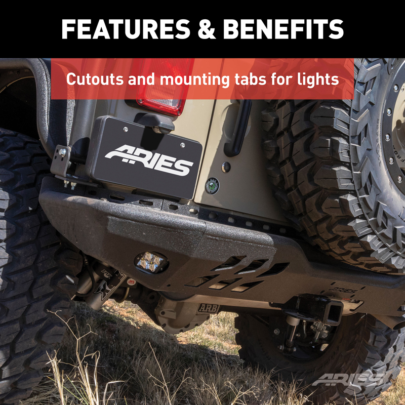 ARIES | TrailChaser Aluminum Rear Bumper Corners - Wrangler (JK) Unlimited / Wrangler (JL) 2007-2021 ARIES Off-Road Bumpers