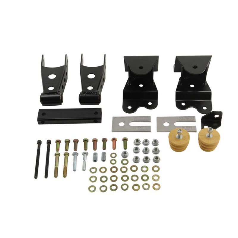 Belltech | 4" Drop Leaf Spring Shackle & Hanger Kit (Front Hanger/Rear Shackle) - C1500 1990-1998