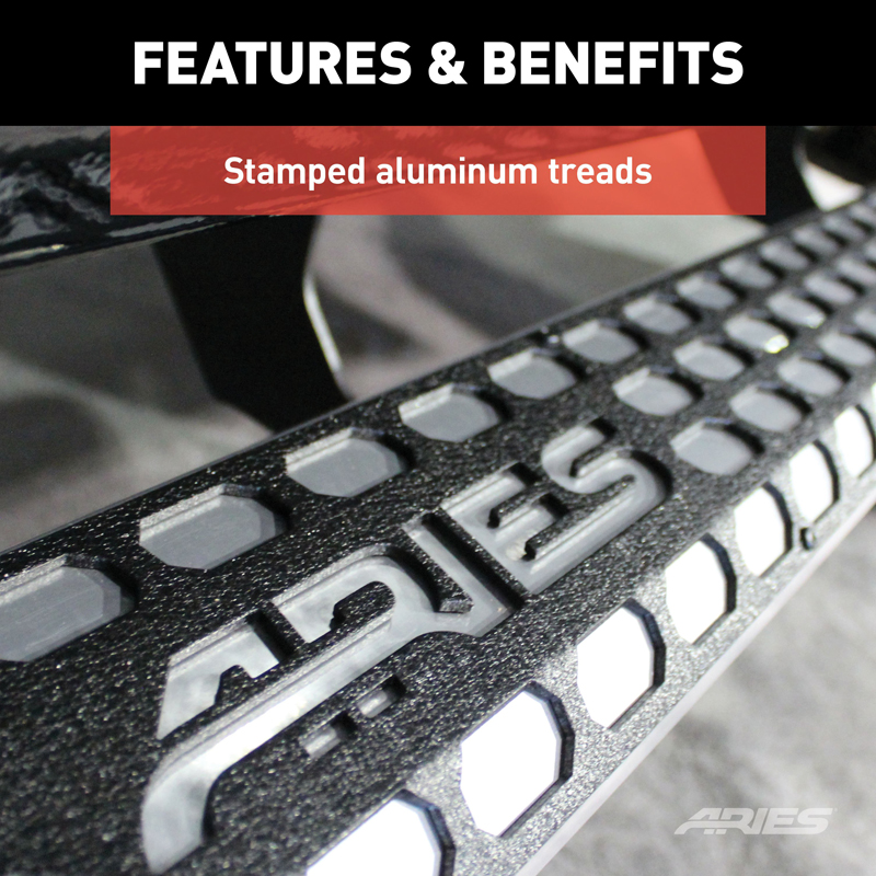 ARIES | AdvantEDGE 5-1/2" x 85" Chrome Aluminum Side Bars - Titan / XD 5.6L / 5.0L 2004-2022