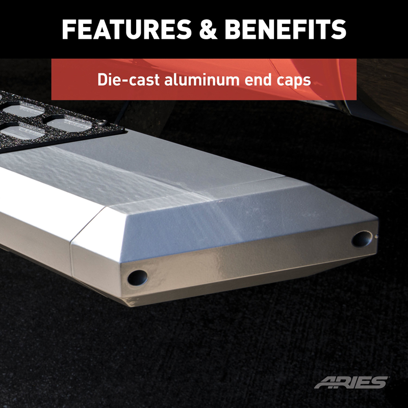 ARIES | AdvantEDGE 5-1/2" x 85" Chrome Aluminum Side Bars - Titan / XD 5.6L / 5.0L 2004-2022