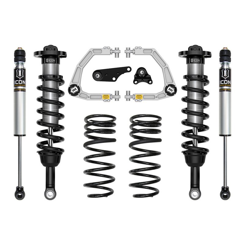 ICON | 24 TACOMA 1.25-3" STAGE 2 SUSPENSION SYSTEM BILLET WITH TRIPLE RATE SPRING - Tacoma 2.4T 2024