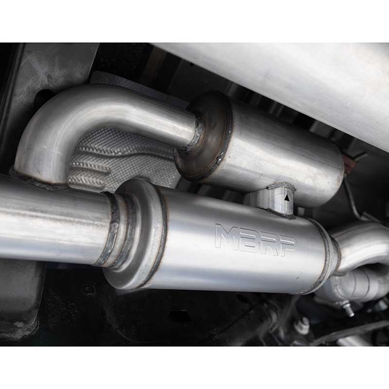 MBRP | 3in. Cat-Back. 2.5in. Dual Split Rear Exit. T304, CF. - Ram 1500 3.0T 2025