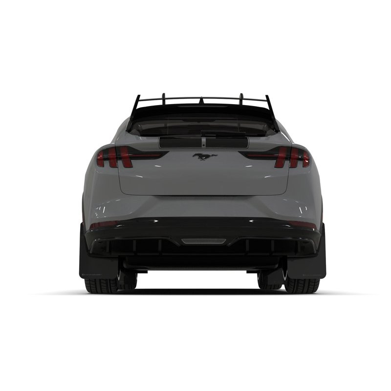 RallyArmor | Black UR Mud Flap Logo Metallic Black - Mustang Mach-E Rally Edition 2024-2025