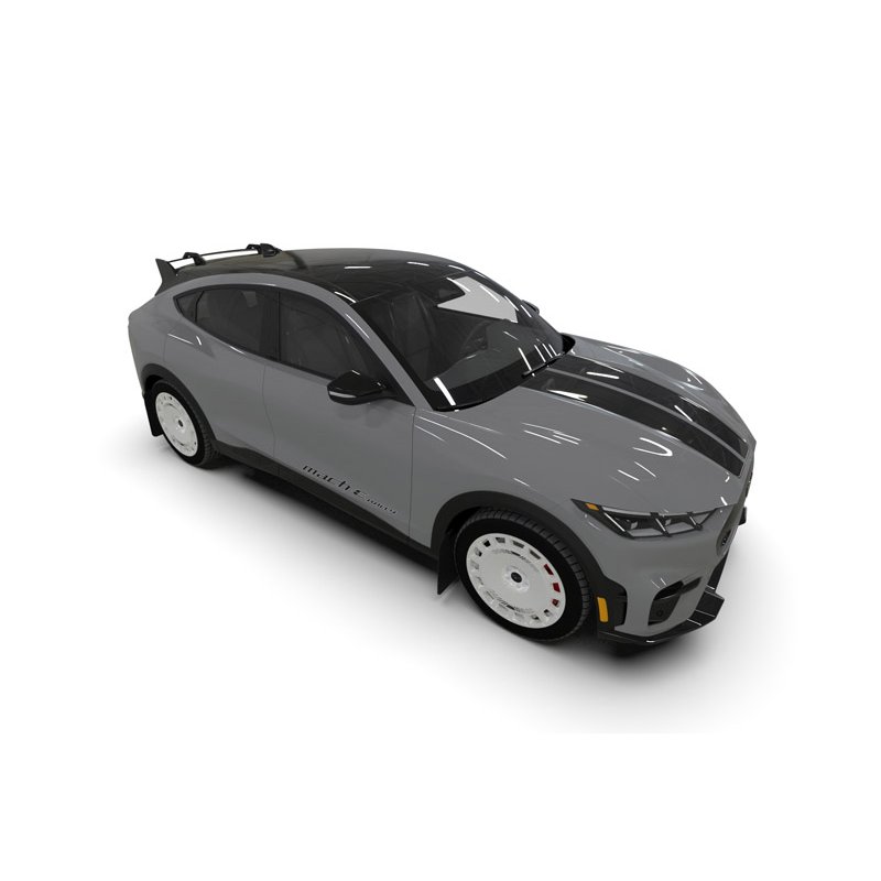 RallyArmor | Black UR Mud Flap Logo Metallic Black - Mustang Mach-E Rally Edition 2024-2025