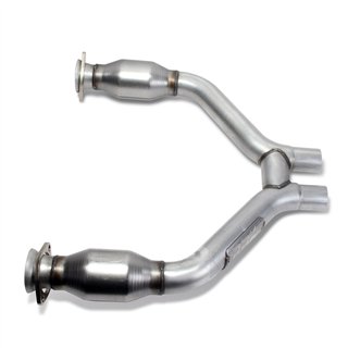 BBK Performance | SHORT MID H-PIPE WITH CONVERTERS - Mustang V6 / Base 3.7L 2015-2017