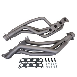 BBK Performance | COYOTE SWAP 1-3/4" LONG TUBE HEADERS (TITANIUM CERAMIC) - Mustang 4.6L / 4.9L 1979-2004