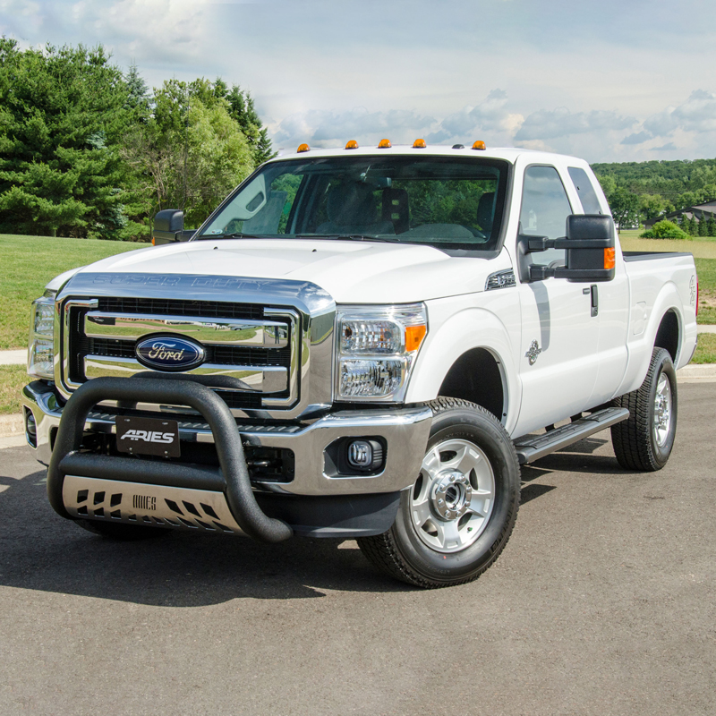 ARIES | 6" x 91" Black Aluminum Oval Side Bars - F-250 / F-350 2000-2016