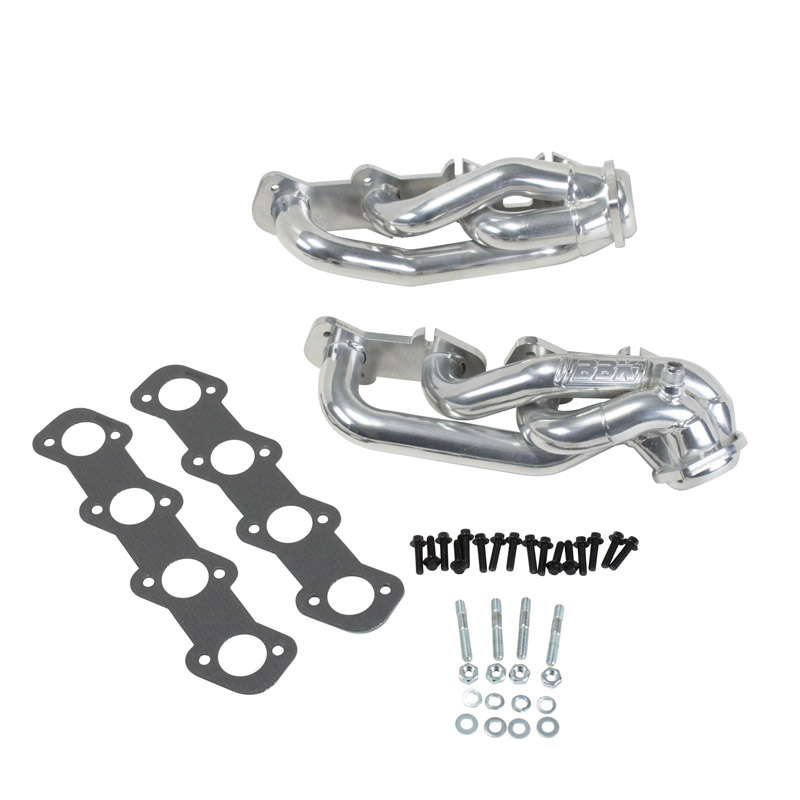 BBK Performance | 1-5/8 SHORTY HEADERS (POL SILVER CERAMIC) - Expedition / F-150 4.6L 2000-2003