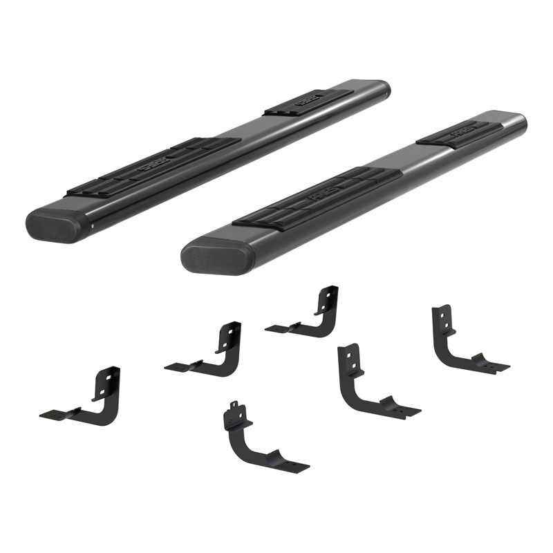 ARIES | 6" x 85" Black Aluminum Oval Side Bars - Ram 1500 / Classic / 2500 / 3500 2009-2022