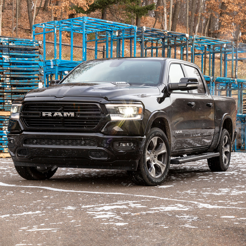 ARIES | 6" x 85" Black Aluminum Oval Side Bars - Ram 1500 / Classic / 2500 / 3500 2009-2022 ARIES Step Bars
