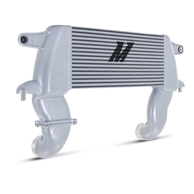 Mishimoto | High-mount Intercooler Kit, 2021+ Ford Bronco 2.3L, Silver Core, Polished Pipes - Bronco 2.3T 2021-2023