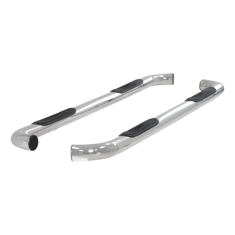 ARIES | 3" Round Polished Stainless Side Bars - F-150 2009-2014