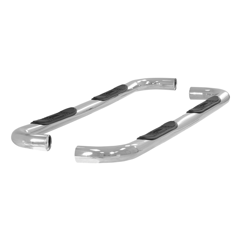 ARIES | 3" Round Polished Stainless Side Bars ARIES Step Bars