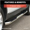 ARIES | 3" Round Polished Stainless Side Bars - Equinox / Terrain 2010-2017 ARIES Step Bars