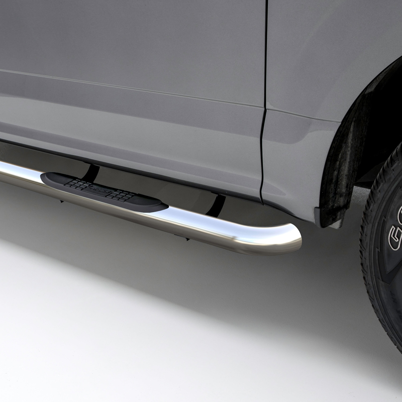 ARIES | 3" Round Polished Stainless Side Bars - Chevrolet / GMC 2007-2019