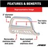 ARIES | 3" Polished Stainless Bull Bar - Ram 1500 / 2500 / 3500 2000-2002 ARIES Bull Bar