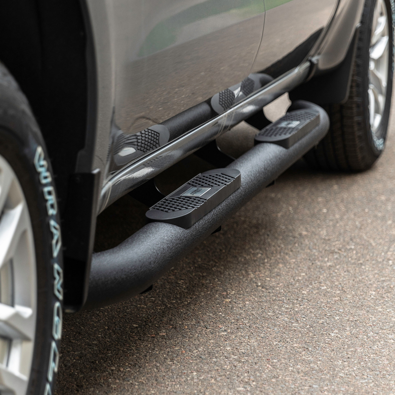 ARIES | Big Step 4" Black Aluminum Round Side Bars - Tundra 2007-2021