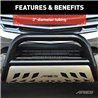 ARIES | 3" Black Steel Bull Bar - Tacoma 2.7L / 3.5L 2016-2022