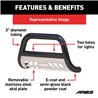 ARIES | 3" Black Steel Bull Bar - Cadillac / Chevrolet / GMC 2007-2020