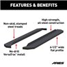 ARIES | RidgeStep 6-1/2" x 75" Black Steel Running Boards (No Brackets) - Chevrolet / Dodge / Ford / GMC 2000-2023 ARIES Step...