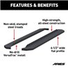 ARIES | RidgeStep 6-1/2" x 85" Black Steel Running Boards (No Brackets) - Chevrolet / Dodge / Ford / GMC / Honda / Nissan / T...
