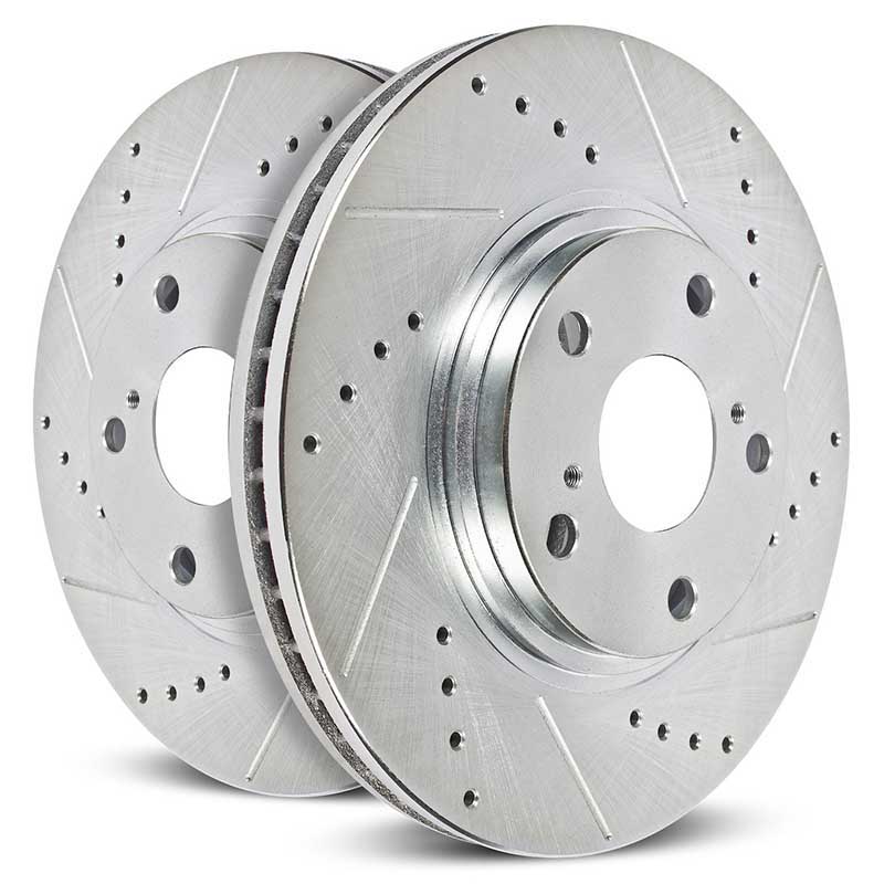 PowerStop | Z23 Daily Driver Carbon-Ceramic Pads Drilled+Slotted Rotors Drum+Shoe Kit - Fit 1.5L 2015-2020