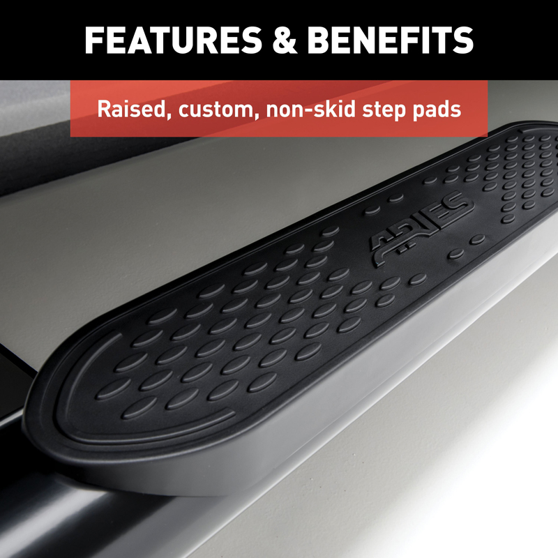 ARIES | 4" Black Steel Oval Side Bars - Ram 1500 2019-2022 ARIES Step Bars