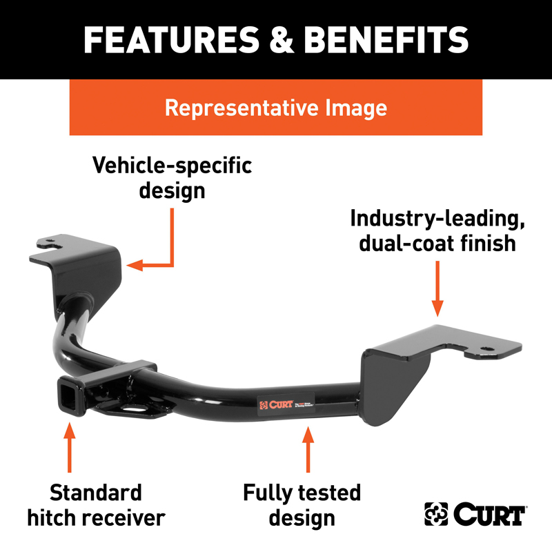 CURT | Class 2 Trailer Hitch, 1-1/4" Receiver - Vibe / Matrix 1.8L / 2.4L 2009-2013
