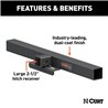 CURT | 44" Universal Weld-On Hitch Center Section, 2-1/2" Receiver (No Side Plates) CURT Trailer Hitches