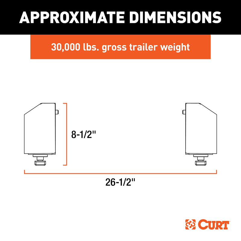 CURT | Puck 5th Wheel Legs - Silverado / Sierra 2500 HD / 3500 HD 6.6L 2020-2023