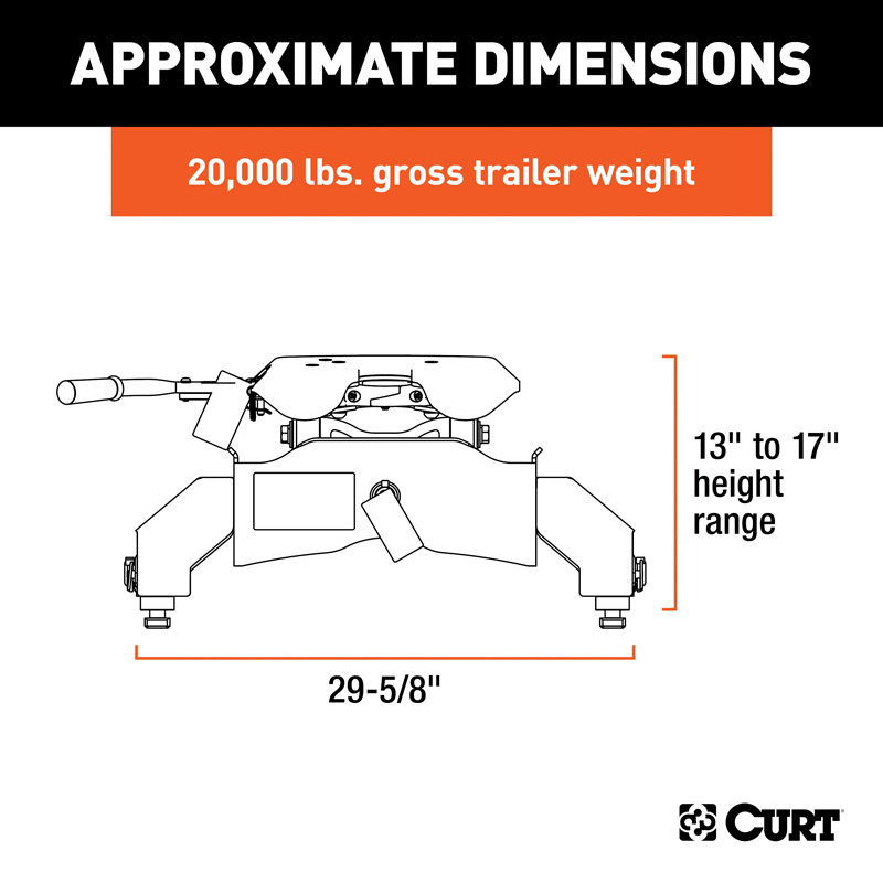 CURT | A20 5th Wheel Hitch - Silverado / Sierra 2500 HD / 3500 HD 6.0L / 6.6L 2016-2019