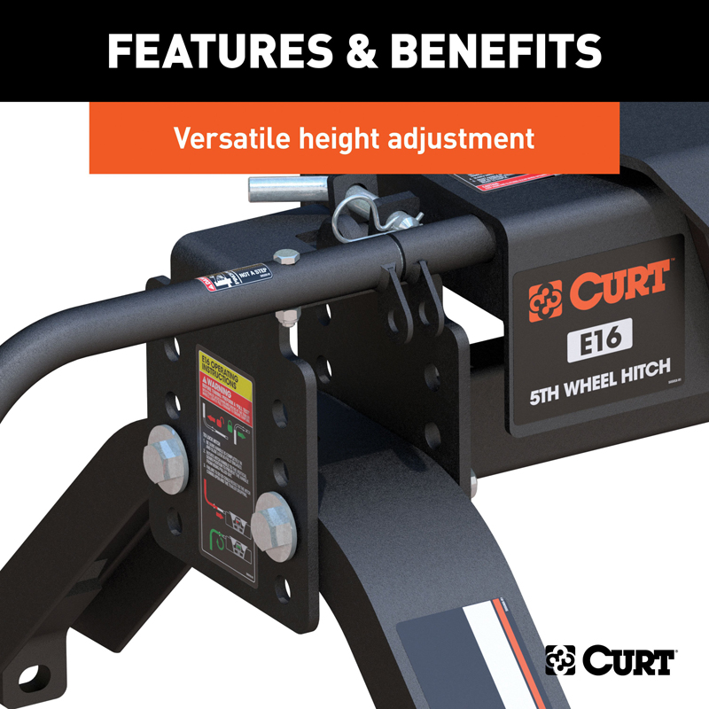 CURT | E16 5th Wheel Hitch with Rails