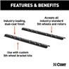 CURT | Universal 5th Wheel Base Rails, 25K (Carbide Black) CURT 5th Wheel Hitches