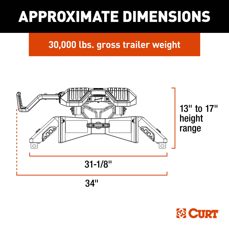 CURT | PowerRide 30K 5th Wheel Hitch