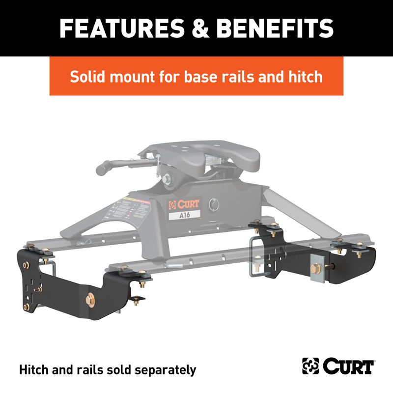 CURT | Custom 5th Wheel Brackets - Silverado / Sierra 1500 / Limited 2007-2019