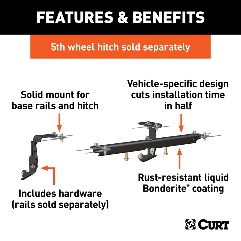 CURT | Custom 5th Wheel Brackets - Ram 1500 2013-2017