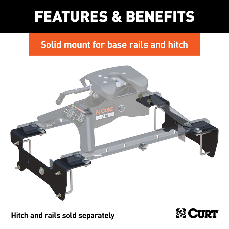 CURT | Custom 5th Wheel Brackets - Silverado / Sierra 1500 / Limited 2019-2022 CURT 5th Wheel Hitches