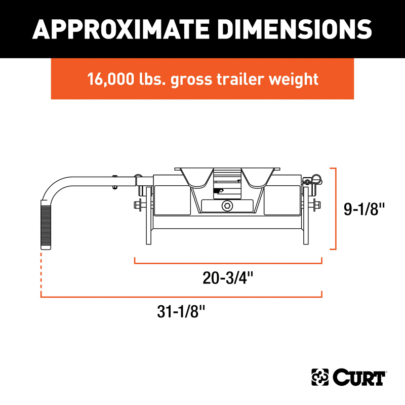 CURT | E16 5th Wheel Hitch Head