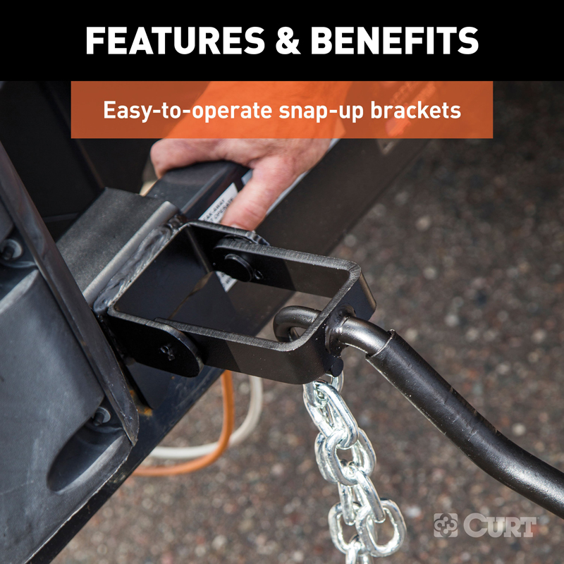 CURT | Round Bar Weight Distribution Hitch with Lubrication, Sway Control (8-10K) CURT Weight Distribution