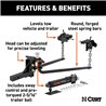 CURT | Round Bar Weight Distribution Hitch with Lubrication, Sway Control (10-14K) CURT Weight Distribution