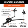 CURT | Long Trunnion Bar Weight Distribution Hitch (8K - 10K lbs., 30-5/8" Bars) CURT Weight Distribution