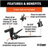 CURT | Deep Drop Trunnion Bar Weight Distribution Hitch (8K - 10K lbs, 30-5/8" Bars) CURT Weight Distribution