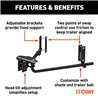 CURT | TruTrack 2P Weight Distribution Hitch with 2x Sway Control, 8-10K (No Shank) CURT Weight Distribution