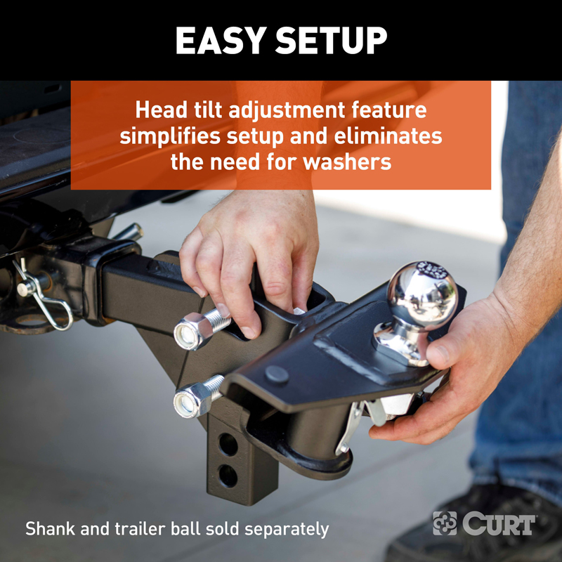 CURT | TruTrack 2P Weight Distribution Hitch with 2x Sway Control, 8-10K (No Shank) CURT Weight Distribution